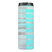 Kuifblauwe en zilvermonogram thermosbeker (Achterkant)