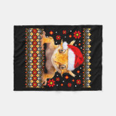 Kuifgecko lelijke kersttrui fleece deken (Voorkant (Horizontaal))