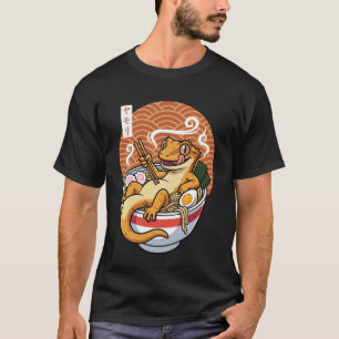 Kuifgekko Ramen Noedelsoep Japanse Anime Kaw T-shirt