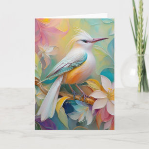 Kuifgouden Staart Fantasie Vogel Kaart