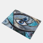 Kuifje Evil Eye Amulet Mineral Textures Collage Deurmat (Schuin)