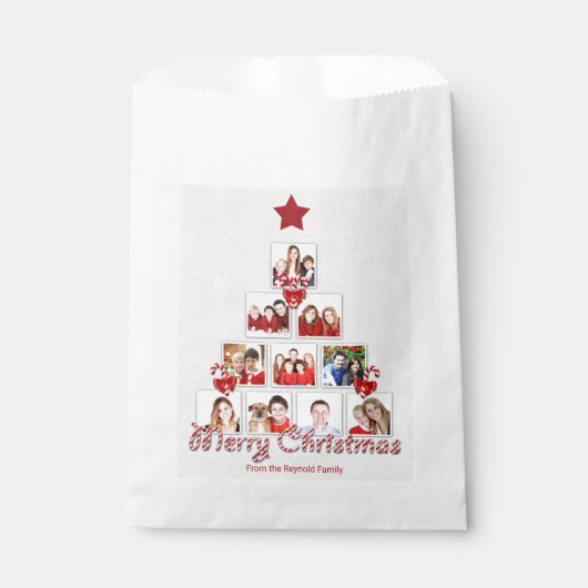 Kuifje kerstboom met snoepriet Foto collage Bedankzakje (Voorkant)