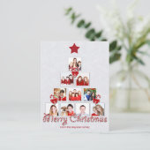 Kuifje kerstboom met snoepriet Foto collage Feestdagenkaart (Staand voorkant)