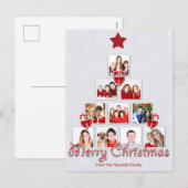 Kuifje kerstboom met snoepriet Foto collage Feestdagenkaart (Voorkant / Achterkant)