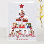 Kuifje kerstboom met snoepriet Foto collage Kaart (Gele Bloem)