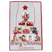 Kuifje kerstboom met snoepriet Foto collage Medium Cadeauzakje (Voorkant)