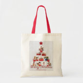 Kuifje kerstboom met snoepriet Foto collage Tote Bag (Voorkant)