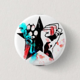 Kuifje voor dierenrechten ronde button 3,2 cm