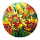 Kuifjes van keramische stoffen knop (Voorkant)