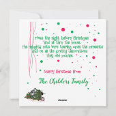 Kuifkatten die kerstdecoratie opzoeken feestdagenkaart (Achterkant)