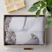 Kuifmees op vogelzaad tissuepapier (Geschenk)