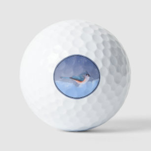 Kuifmees Schilderij - Mooie Originele Hond Kunst Golfballen