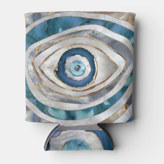 Kuifogen Minerale texturen en goud Blikjeskoeler (Voorkant)