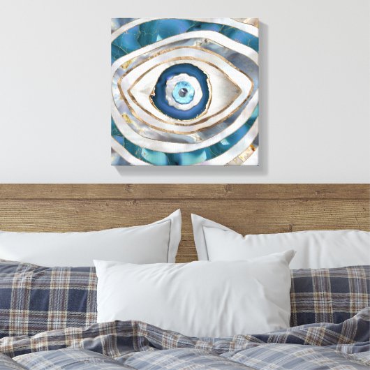 Kuifogen Minerale texturen en goud Canvas Afdruk (Insitu (Slaapkamer))