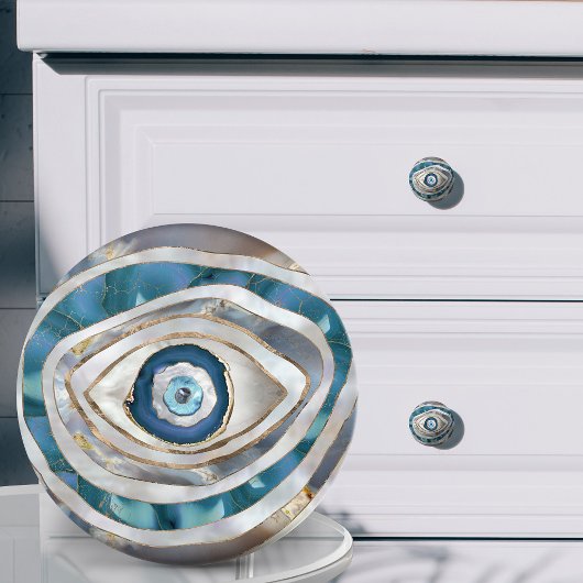 Kuifogen Minerale texturen en goud Keramische Knop