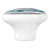 Kuifogen Minerale texturen en goud Keramische Knop (Zijkant)