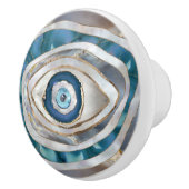 Kuifogen Minerale texturen en goud Keramische Knop (Rechts)