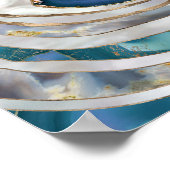 Kuifogen Minerale texturen en goud Poster (Hoek)