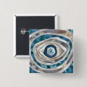 Kuifogen Minerale texturen en goud Vierkante Button 5,1 Cm (Voorkant /achterkant)