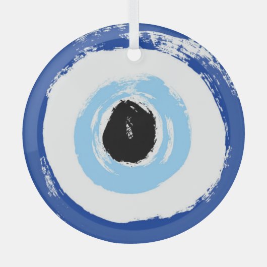 Kuifoog, rond, ruig Ornament met rubberen glans (Voorkant)