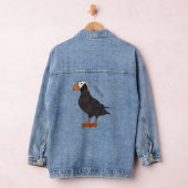 Kuifpapegaaiduiker cartoontje denim jacket (Hangar)