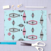 Kuifpapier voor atoomroze en grijze patronen tissuepapier (Craft)