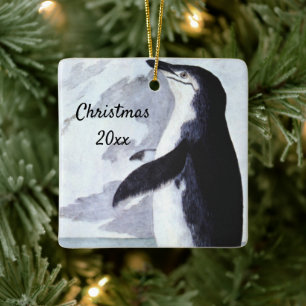Kuifpinguïn, Oude vogels uit Antarctica Keramisch Ornament