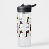 Kuifpinguïns - alle soorten met tekst waterfles (Links)