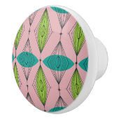 Kuifroze Ogee & Starbursts keramische knop (Rechts)