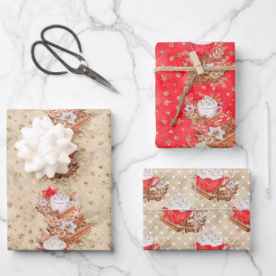 Kuifscharen en omlooppapier inpakpapier vel