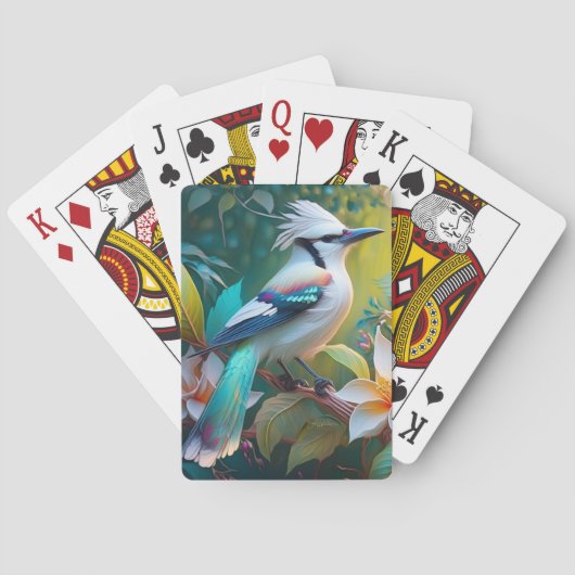 Kuiftaling Vleugelige Gaai Pokerkaarten (Achterkant)