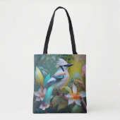 Kuiftaling Vleugelige Gaai Tote Bag (Voorkant)