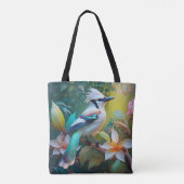 Kuiftaling Vleugelige Gaai Tote Bag (Achterkant)