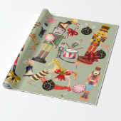 Kuifwerkpapier voor kerstmis, Sweetie Nutcracker Cadeaupapier (Uitgerold)