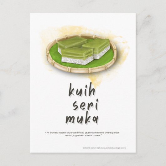 Kuih Seri Muka Maleisië Briefkaart (Voorkant)
