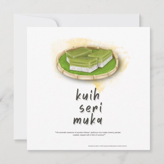 Kuih Seri Muka Maleisië Briefkaart (Voorkant)