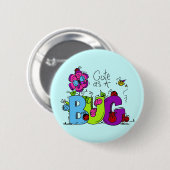 Kuiken als een insect ronde button 5,7 cm (Voorkant /achterkant)