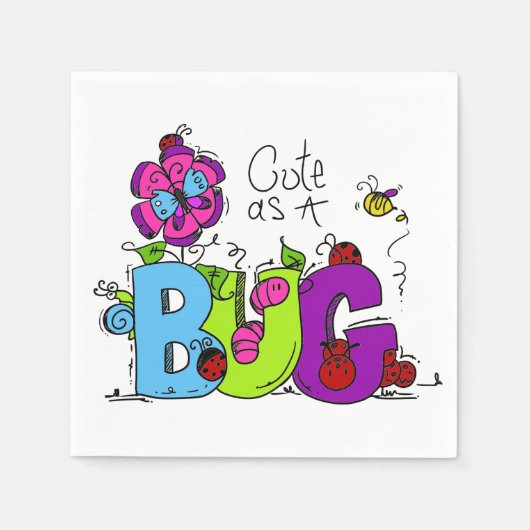 Kuiken als een insect servetten (Voorkant)