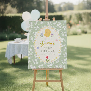 Kuiken Baby Shower Mooie Welkomstbord Poster
