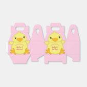 Kuiken Baby Shower Roze Bedankdoosjes (Uitgevouwen)