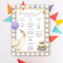 Kuiken eerste verjaardag mijlpaal verjaardag