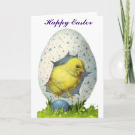 kuiken en paasei feestdagen kaart