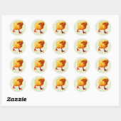 Kuiken in beweging (2) ronde sticker (Vel)