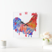 Kuiken Kind Kraai Kinderen Slaapkamer  Vierkante Klok (Huis)