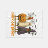 Kuiken of trakteren grappige kip Halloween kostuum Fleece Deken (Voorkant (Horizontaal))