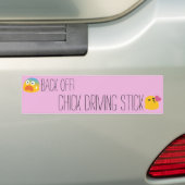 Kuikenaandrijfstok Bumpersticker (Op auto)
