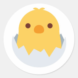 kuikenbroed uit eieren ronde sticker