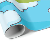 Kuikens die in veldebetpapier lopen cadeaupapier (Rol Hoek)