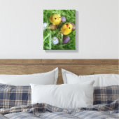 Kuikens en Eieren Canvas Afdruk (Insitu (Slaapkamer))