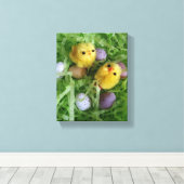 Kuikens en Eieren Canvas Afdruk (Insitu (Houten vloer))